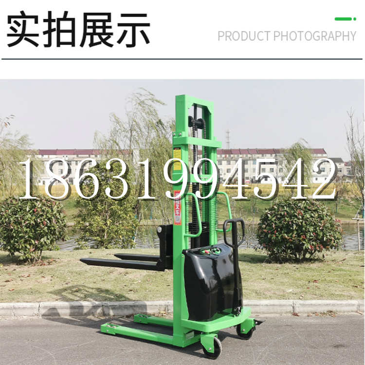 通化县电动叉车堆高车液压铲车电瓶1吨2吨站驾步行式小型全自动叉车